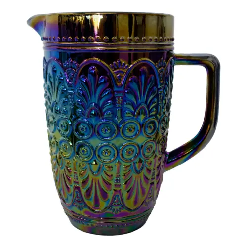 Jarra de cristal negra brillosa de 14.5×19.5x21cm de 1330ml