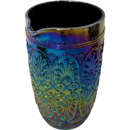 Jarra de cristal negra brillosa de 14.5×19.5x21cm de 1330ml