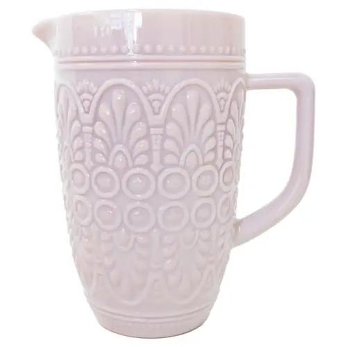 Jarra de vidrio rosa de 14.5×19.5x21cm de 1330ml