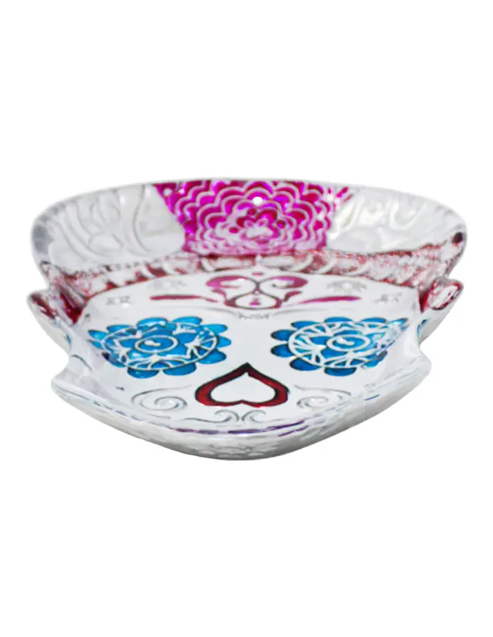 Plato de cristal con diseño catrina de 21cm - Image 2