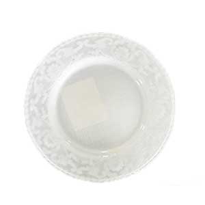 Plato de presentación de cristal blanco con guias en las orillas de 32cm