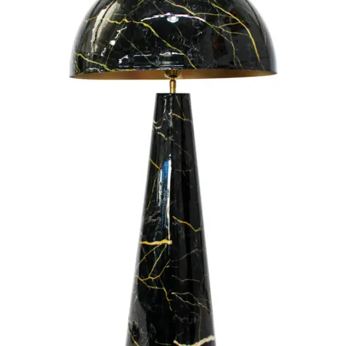 Lámpara de piso de metal diseño mosaico negro de 51x51x100cm