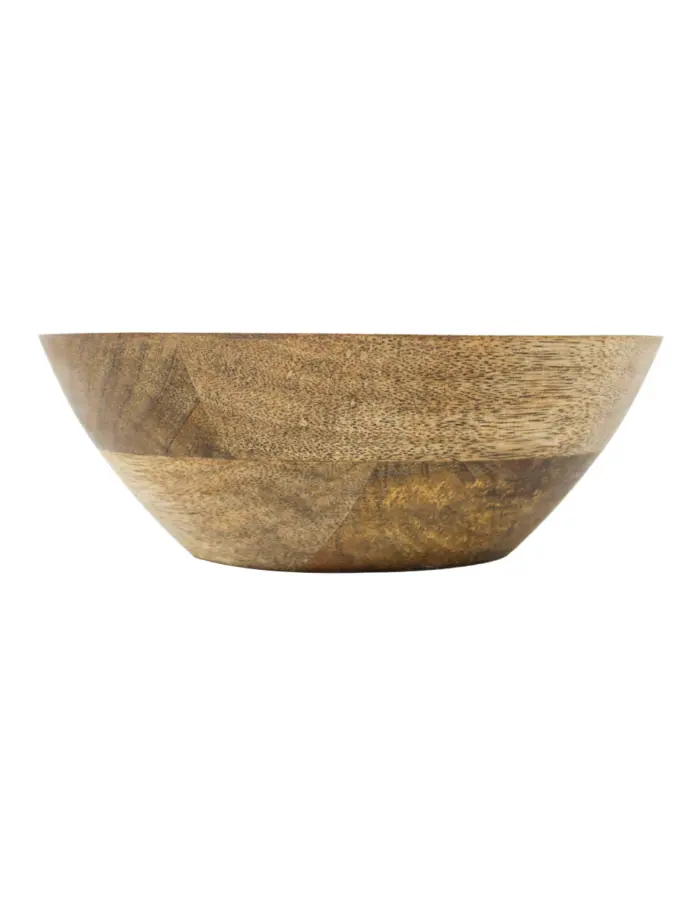 Bowl de madera con metal blanco de 30x30x11cm - Image 3