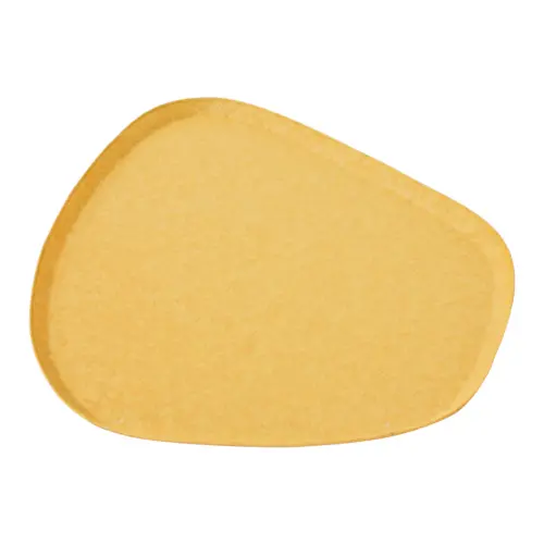 Plato de metal beige de 26x22x1cm
