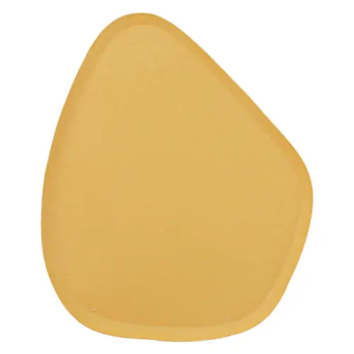Plato de metal beige de 26x22x1cm
