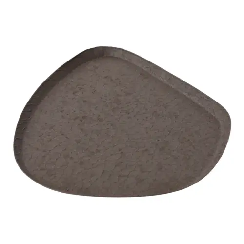 Plato de metal cafe de 22x19x1cm