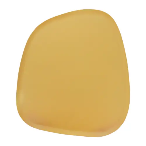 Plato de metal mostaza de 30×26.5x1cm