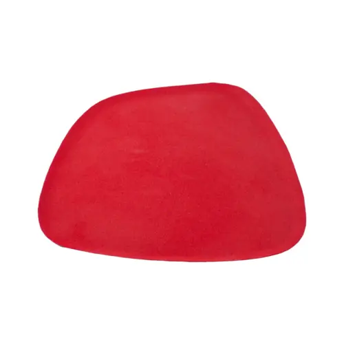 Plato de metal rojo de 25.5x22x1cm