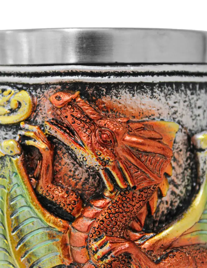 Taza de resina diseño dragón cobre de 400ml de 11x15.5x12.7cm - Image 3