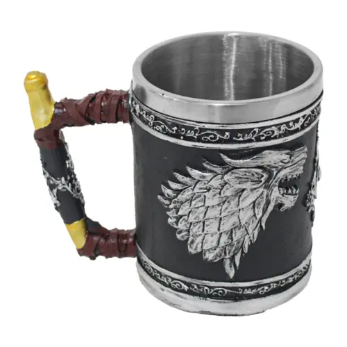 Taza de resina diseño cabeza de dragón de 400ml de 9×13.5x11cm