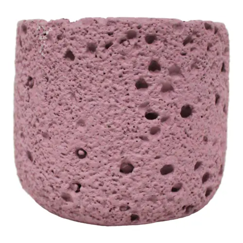 Vela con base de resina rosa de 8.5×8.5×7.5cm