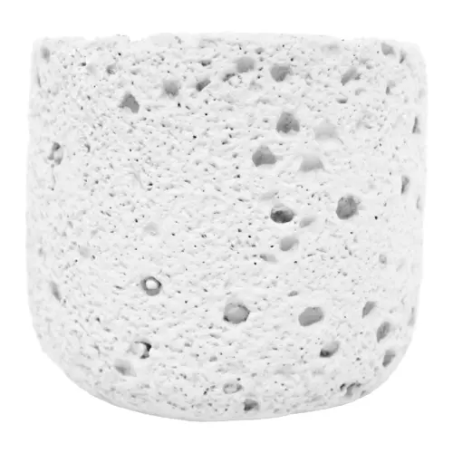 Vela con base de resina blanca de 8.5×8.5×7.5cm