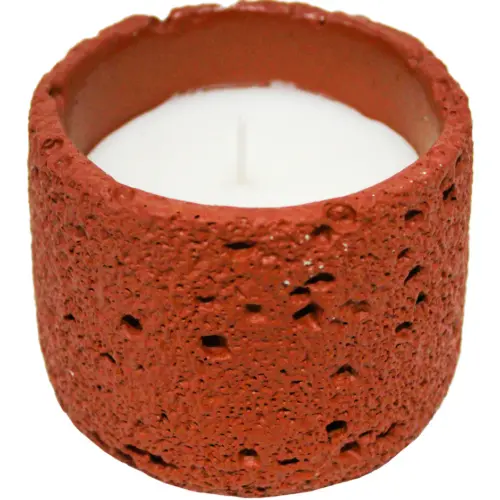 Vela con base de resina roja de 8.5×8.5×7.5cm