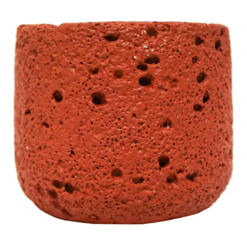 Vela con base de resina roja de 8.5×8.5×7.5cm