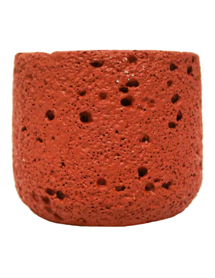 Vela con base de resina roja de 8.5x8.5x7.5cm - Image 2