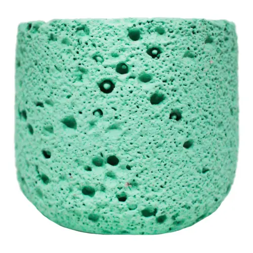 Vela con base de resina azul de 8.5×8.5×7.5cm