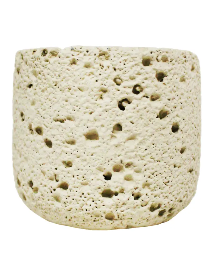 Vela con base de resina beige de 8.5x8.5x7.5cm - Image 2