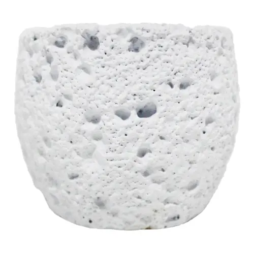 Vela con base de resina blanca de 7.5×7.5×6.5cm