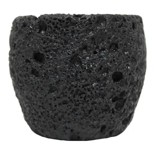 Vela con base de resina negra de 7.5×7.5×6.5cm