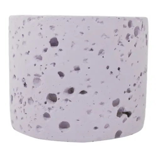 Vela con base de resina cilindrica morada de 8.5×8.5×7.2cm
