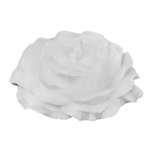 Vela blanca diseño flor de 13.5×15.5×4.5cm