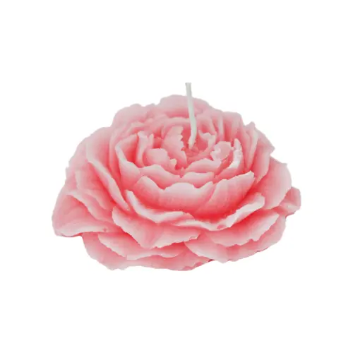 Vela rosa diseño flor de 8x8x3.5cm