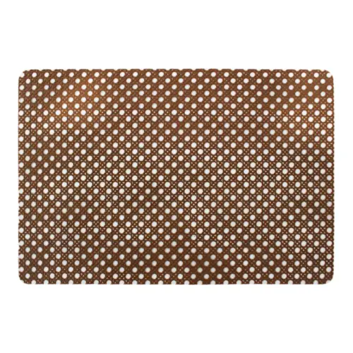 Mantel de plastico rectangular café diseño rattan de 30x45x0.1cm