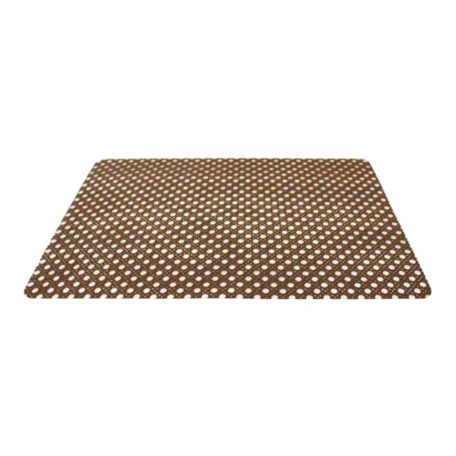 Mantel de plastico rectangular café diseño rattan de 30x45x0.1cm