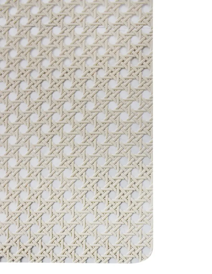 Mantel de plastico rectangular beige diseño rattan de 30x45x0.1cm - Image 3