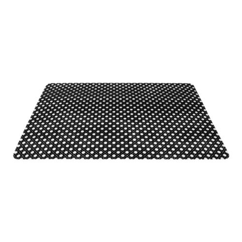 Mantel de plastico rectangular negro diseño rattan de 30x45x0.1cm
