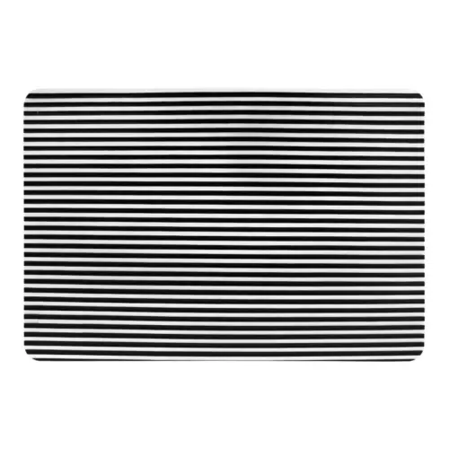 Mantel de plastico rectangular gris diseño rayas de 30x45x0.1cm