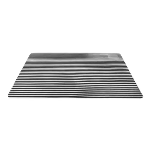 Mantel de plastico rectangular gris diseño rayas de 30x45x0.1cm