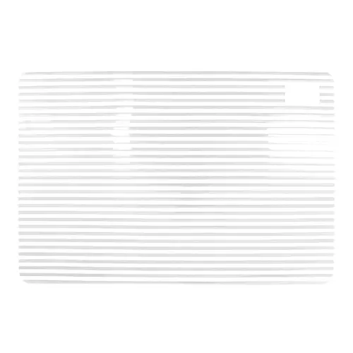 Mantel de plastico rectangular blanco diseño rayas de 30x45x0.1cm