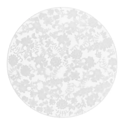 Mantel de plastico blanco estampado flores de 38x38x0.1cm