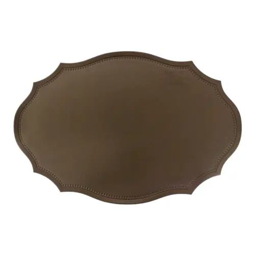 Mantel de plastico ovalado cafe de 30x45x0.1cm