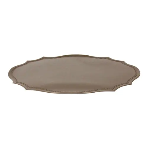 Mantel de plastico ovalado cafe de 30x45x0.1cm