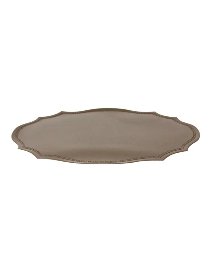 Mantel de plastico ovalado cafe de 30x45x0.1cm - Image 2
