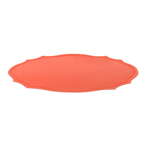 Mantel de plastico ovalado naranja de 30x45x0.1cm