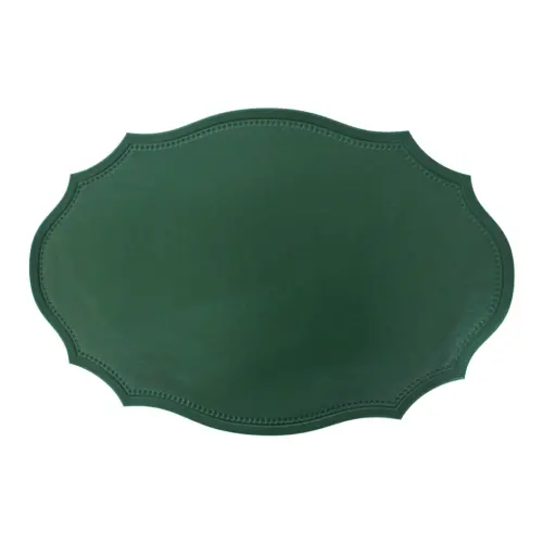 Mantel de plastico ovalado verde de 30x45x0.1cm