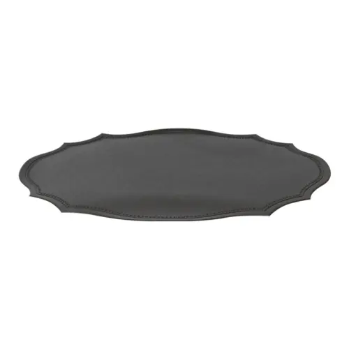 Mantel de plastico ovalado negro de 30x45x0.1cm