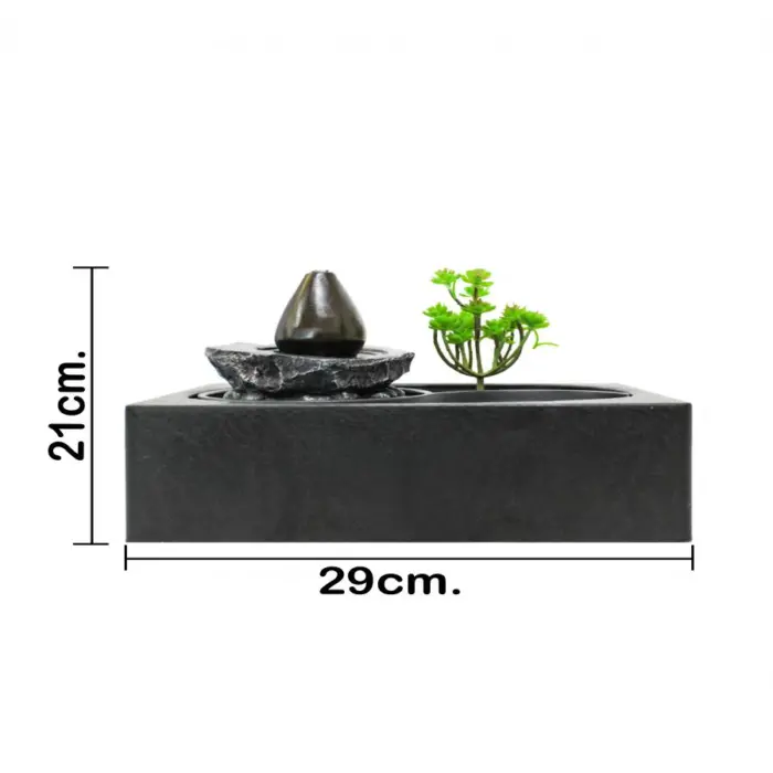 Fuente de poliresina con jardin zen y luz de 29x21x22cm - Image 4