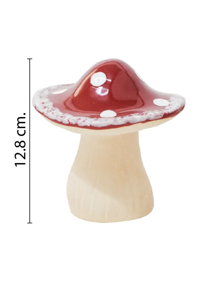 Seta de porcelana roja de 12.2x12.2x12.8cm - Image 2
