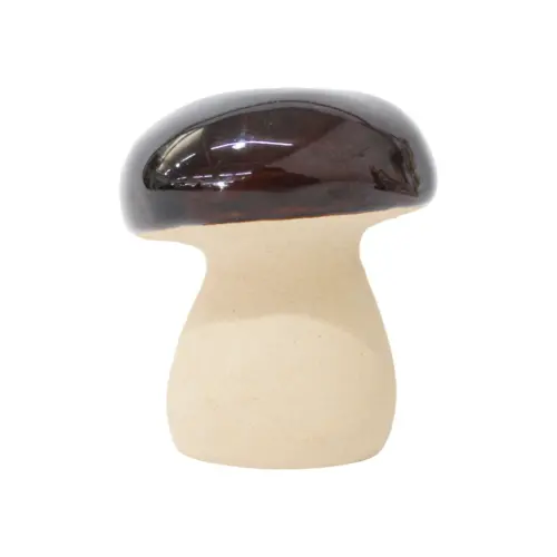 Seta de porcelana marron de 7x7x8cm