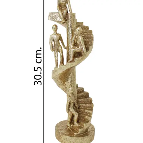 Pareja de poliresina dorada de 9.5×9.5×30.5cm