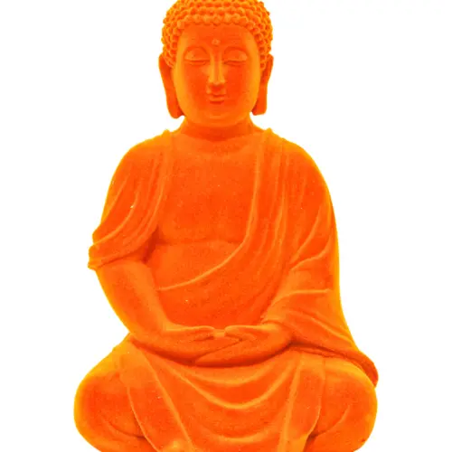 Buda de poliresina café de 12×11.8x19cm