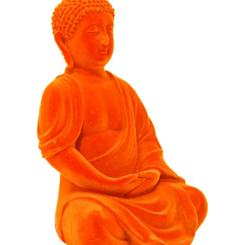 Buda de poliresina café de 12×11.8x19cm