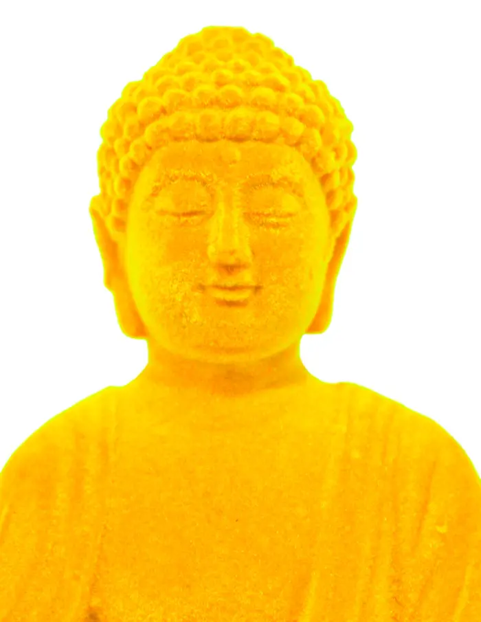 Buda de poliresina amarillo de 8x7.5x13cm - Image 4