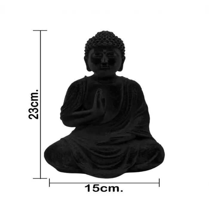 Buda de poliresina negro de 15x13x23cm - Image 5