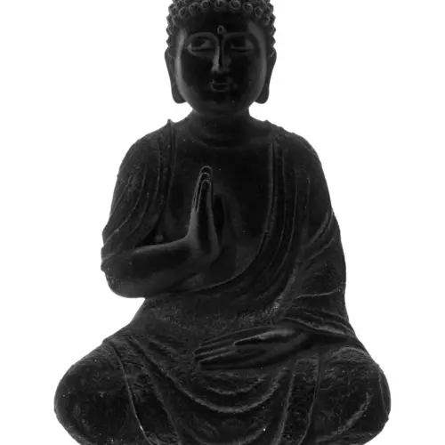 Buda de poliresina negro de 22×18.5x34cm