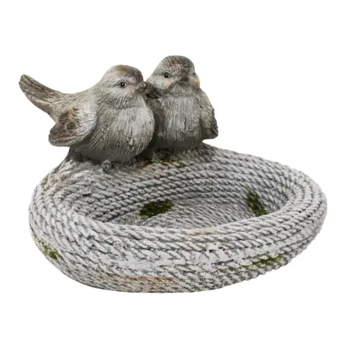 Bebedero de poliresia con pajaritos de  32.5×27.5×20.5cm